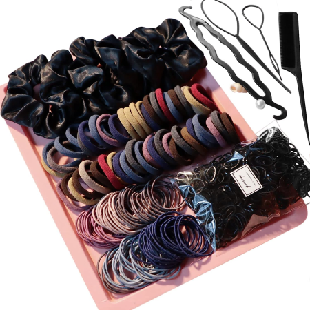 755PCS Hair Accessories for Woman Set Seamless Ponytail Holders Variety Hair Scrunchies Hair Bands Scrunchy Hair Ties for Thick and Curly (Mix)